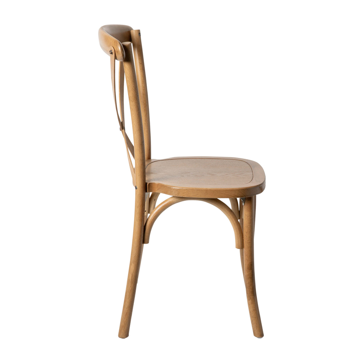 Flash Furniture X-BACK-LB Light Brown X-Back Chair - View 10