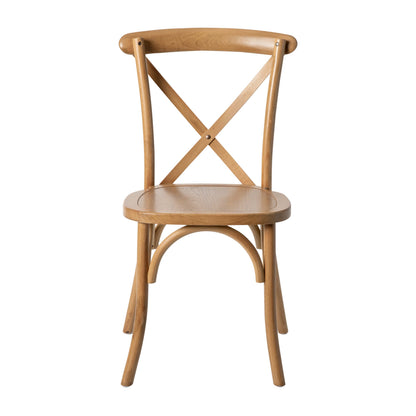 Flash Furniture X-BACK-LB Light Brown X-Back Chair - View 11