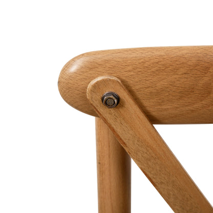 Flash Furniture X-BACK-LB Light Brown X-Back Chair - View 12