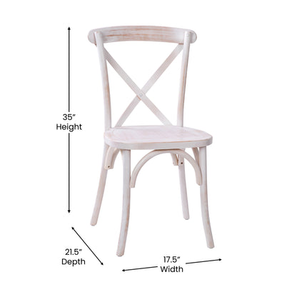 Flash Furniture X-BACK-LW Lime Wash X-Back Chair - View 5