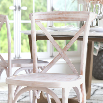 Flash Furniture X-BACK-LW Lime Wash X-Back Chair - View 7