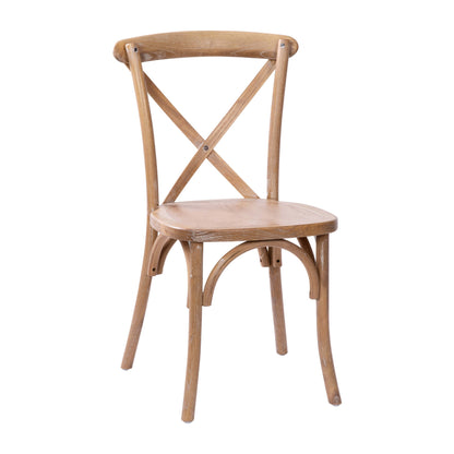 Flash Furniture X-BACK-MEDWHT Medium With White Grain X-Back Chair - Main view