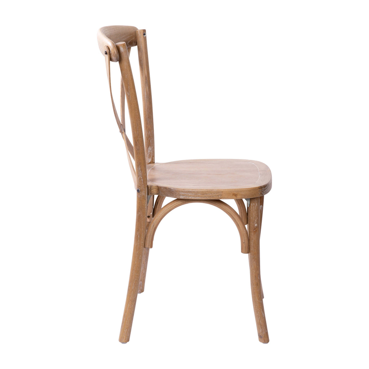 Flash Furniture X-BACK-MEDWHT Medium With White Grain X-Back Chair - View 10