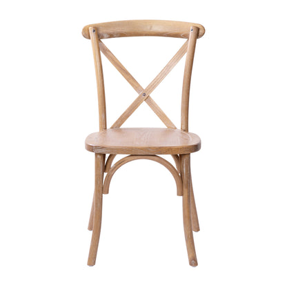Flash Furniture X-BACK-MEDWHT Medium With White Grain X-Back Chair - View 11