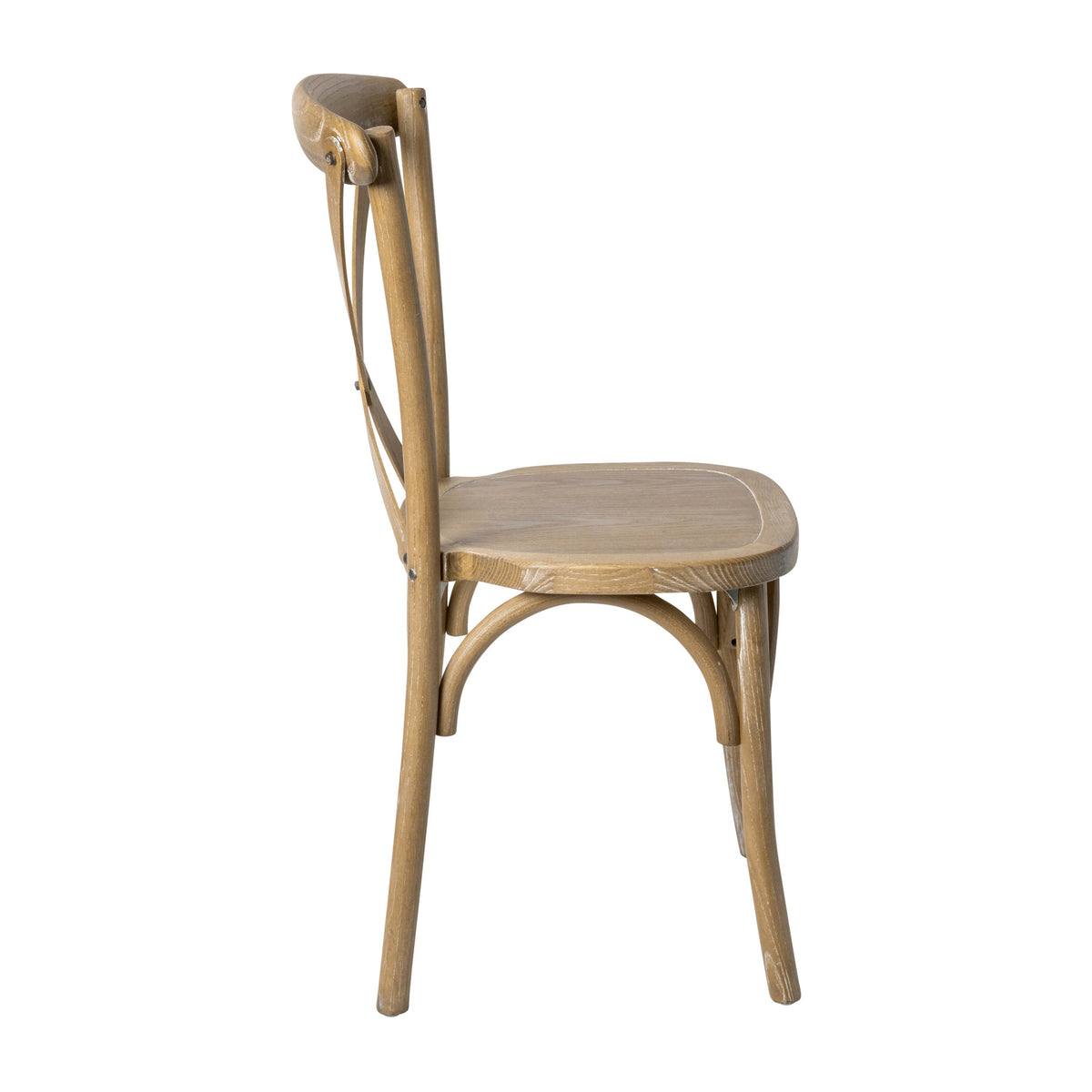 Flash Furniture X-BACK-MOWG Medium Natural With White Grain X-Back Chair - View 10