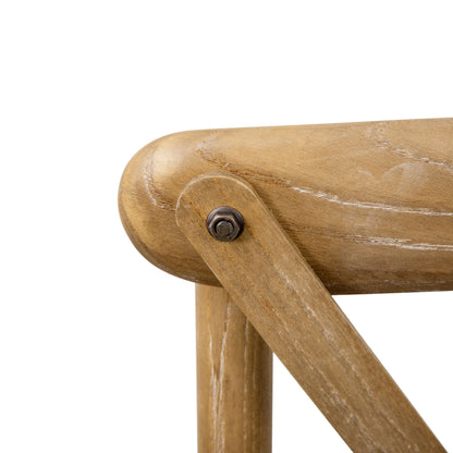 Flash Furniture X-BACK-MOWG Medium Natural With White Grain X-Back Chair - View 12