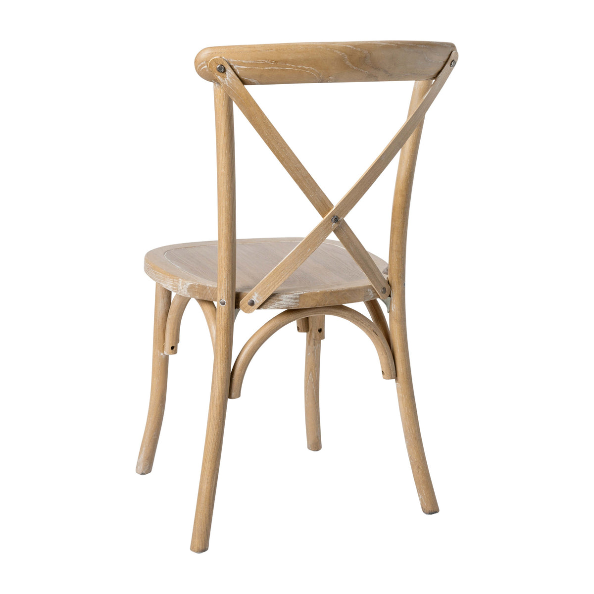 Flash Furniture X-BACK-NWG Natural With White Grain X-Back Chair - View 8