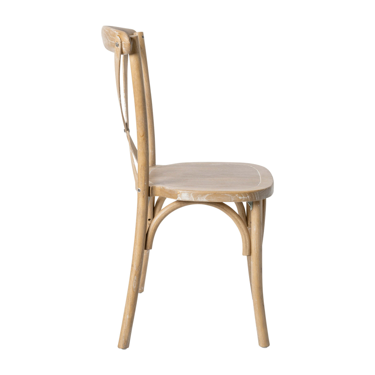 Flash Furniture X-BACK-NWG Natural With White Grain X-Back Chair - View 10