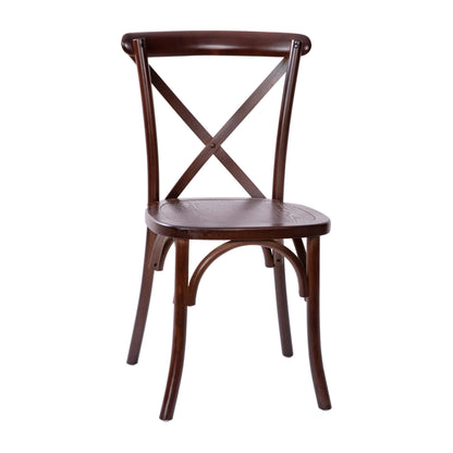 Flash Furniture X-BACK-W Walnut X-Back Chair - Main view