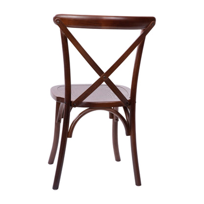 Flash Furniture X-BACK-W Walnut X-Back Chair - View 8