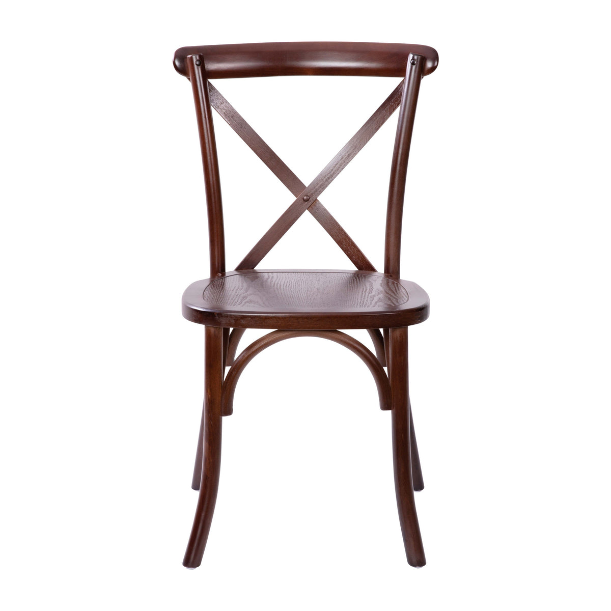 Flash Furniture X-BACK-W Walnut X-Back Chair - View 11