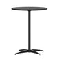 Flash Furniture XA-24-COTA-BK-GG 24" Round Wood Cocktail Table with 30" and 42" Columns (Black) - Main view