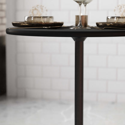 Flash Furniture XA-24-COTA-BK-GG 24" Round Wood Cocktail Table with 30" and 42" Columns (Black) - View 5