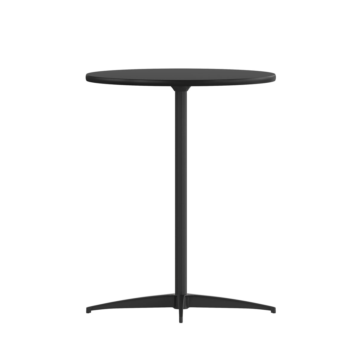 Flash Furniture XA-24-COTA-BK-GG 24" Round Wood Cocktail Table with 30" and 42" Columns (Black) - View 7