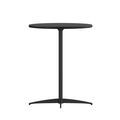 Flash Furniture XA-24-COTA-BK-GG 24" Round Wood Cocktail Table with 30" and 42" Columns (Black) - View 7