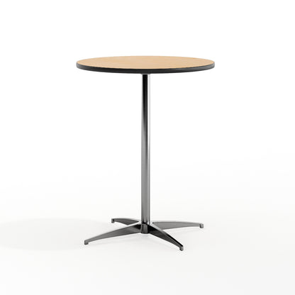 Flash Furniture XA-24-COTA-GG 24" Round Wood Cocktail Table with 30" and 42" Columns (Natural) - Main view