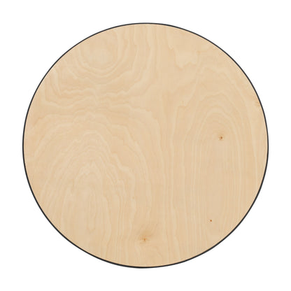 Flash Furniture XA-24-COTA-GG 24" Round Wood Cocktail Table with 30" and 42" Columns (Natural) - View 5