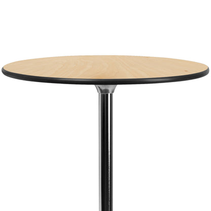 Flash Furniture XA-24-COTA-GG 24" Round Wood Cocktail Table with 30" and 42" Columns (Natural) - View 6