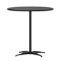 Flash Furniture XA-30-COTA-BK-GG 30" Round Wood Cocktail Table with 30" and 42" Columns (Black) - Main view