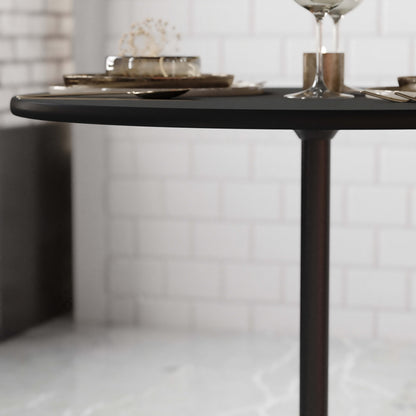Flash Furniture XA-30-COTA-BK-GG 30" Round Wood Cocktail Table with 30" and 42" Columns (Black) - View 5