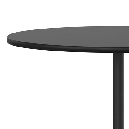 Flash Furniture XA-30-COTA-BK-GG 30" Round Wood Cocktail Table with 30" and 42" Columns (Black) - View 6