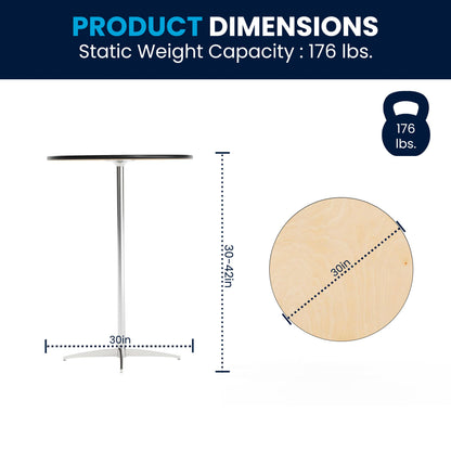 Flash Furniture XA-30-COTA-GG 30" Round Wood Cocktail Table with 30" and 42" Columns (Natural) - View 4