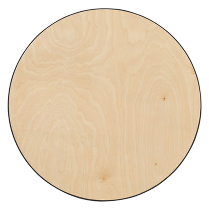 Flash Furniture XA-30-COTA-GG 30" Round Wood Cocktail Table with 30" and 42" Columns (Natural) - View 7