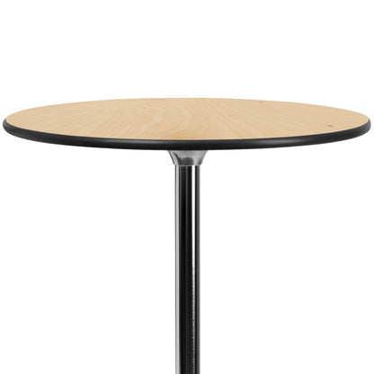 Flash Furniture XA-30-COTA-GG 30" Round Wood Cocktail Table with 30" and 42" Columns (Natural) - View 8