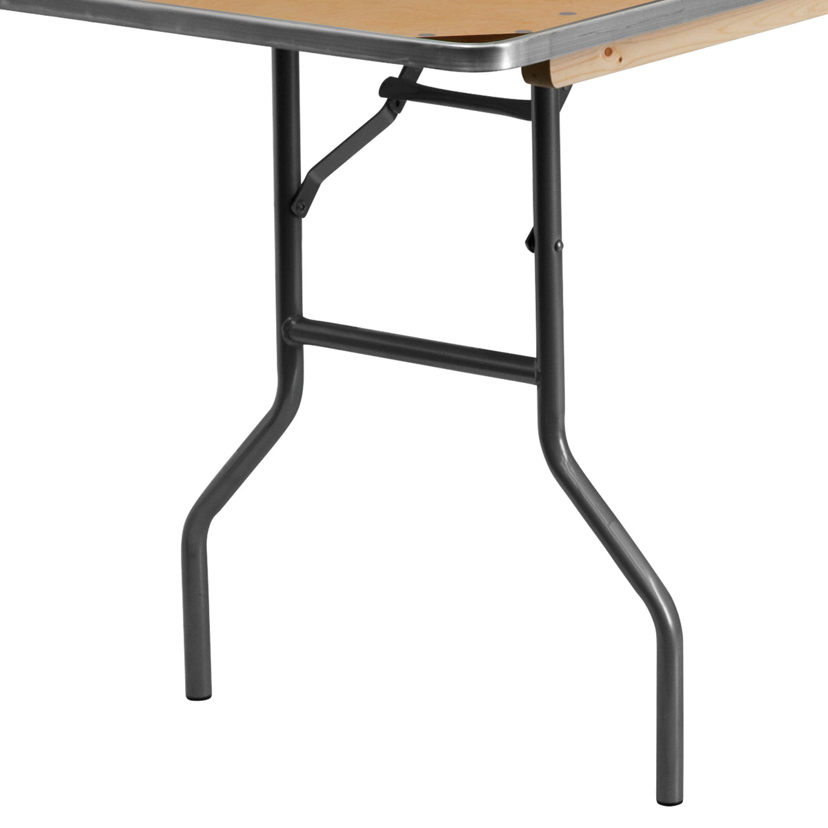 Flash Furniture XA-3096-BIRCH-M-GG 8-Foot Rectangular Birchwood Folding Banquet Table with Corner Guards - View 5