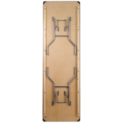 Flash Furniture XA-3096-BIRCH-M-GG 8-Foot Rectangular Birchwood Folding Banquet Table with Corner Guards - View 7