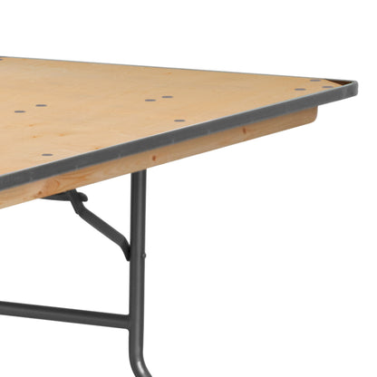 Flash Furniture XA-3096-BIRCH-M-GG 8-Foot Rectangular Birchwood Folding Banquet Table with Corner Guards - View 8