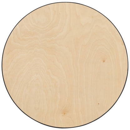 Flash Furniture XA-36-COTA-GG 36" Round Wood Commercial Grade Cocktail Table with 30" and 42" Columns (Natural) - View 7