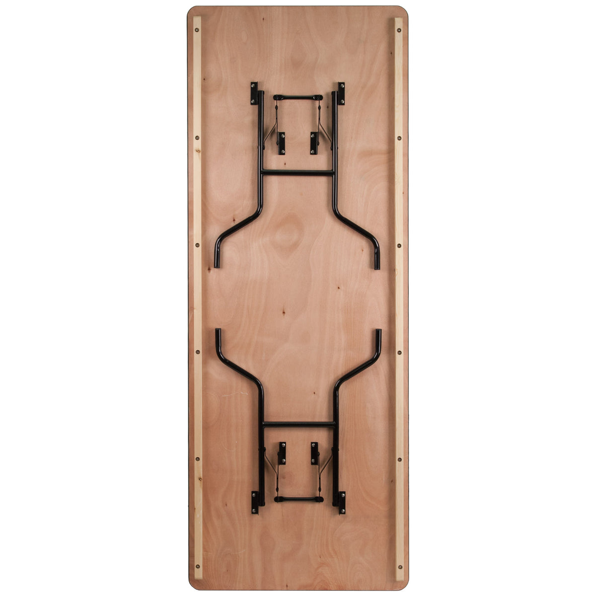 Flash Furniture XA-3696-P-GG 8-Foot Rectangular Wood Folding Banquet Table with Clear Coated Finished Top - View 7