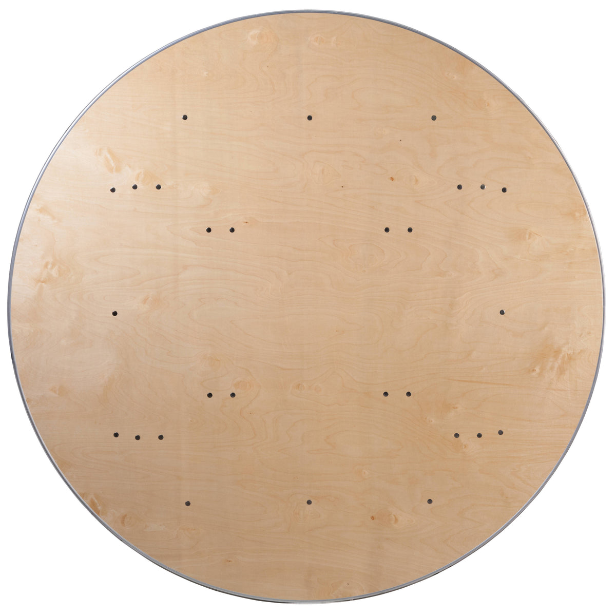 Flash Furniture XA-66-BIRCH-M-GG 5.5-Foot Round HEAVY DUTY Birchwood Folding Banquet Table with METAL Edges - View 5