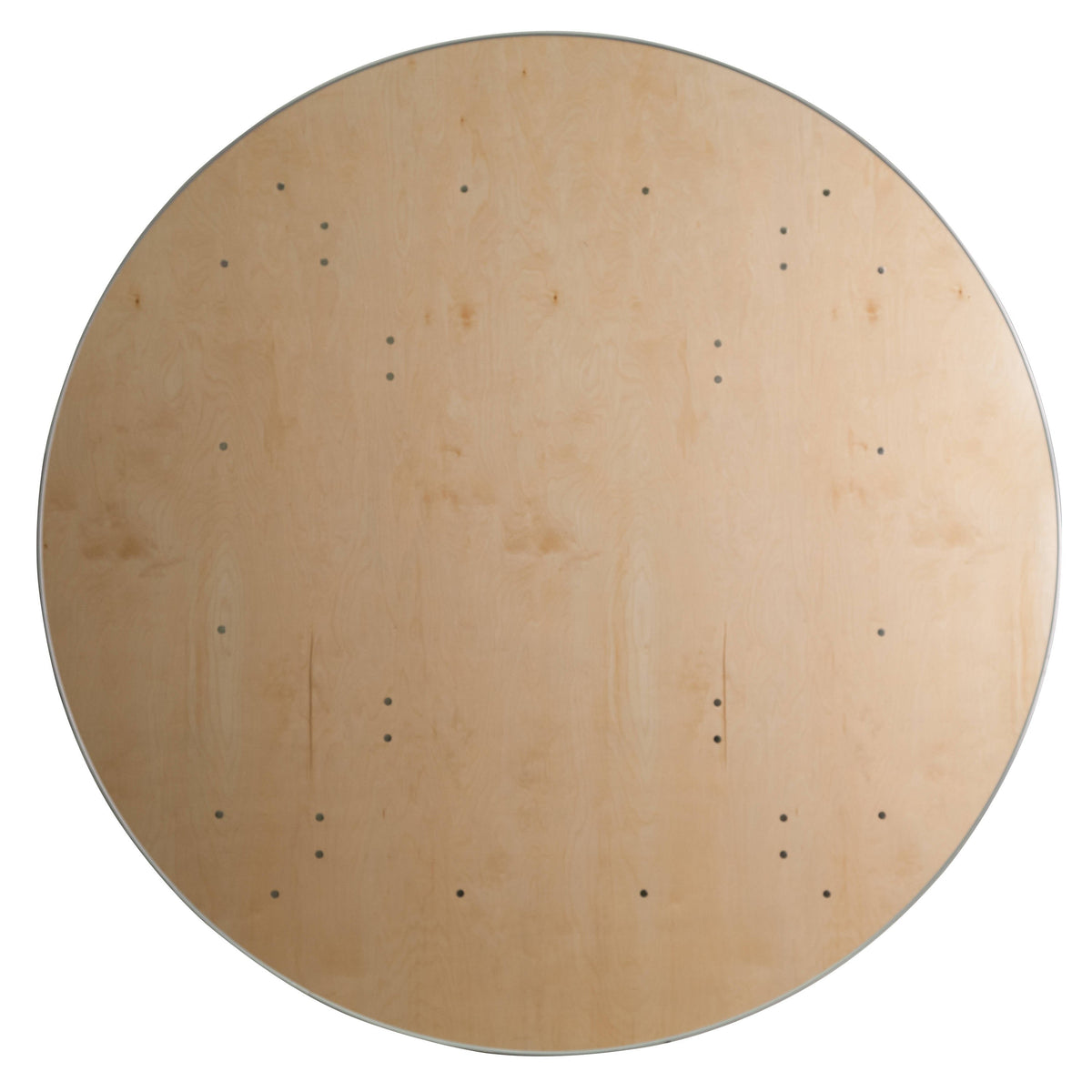 Flash Furniture XA-72-BIRCH-M-GG 6-Foot Round HEAVY DUTY Birchwood Folding Banquet Table with METAL Edges - View 6