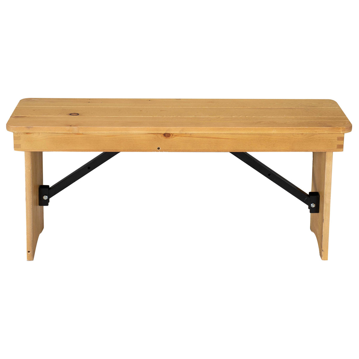 Flash Furniture XA-B-40X12-LN-GG 40" x 12" Light Natural Solid Pine Folding Farm Bench - View 9