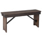 Flash Furniture XA-B-40X12-MG-GG 40" x 12" Mahogany Solid Pine Folding Farm Bench - Main view