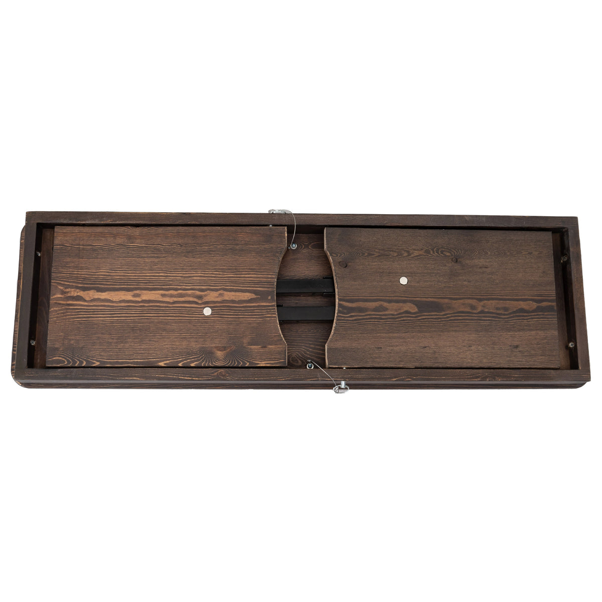 Flash Furniture XA-B-40X12-MG-GG 40" x 12" Mahogany Solid Pine Folding Farm Bench - View 8