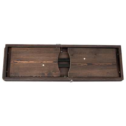 Flash Furniture XA-B-40X12-MG-GG 40" x 12" Mahogany Solid Pine Folding Farm Bench - View 8