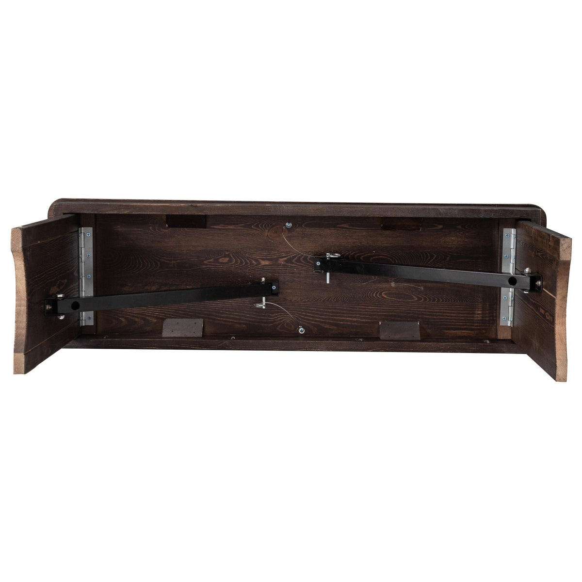 Flash Furniture XA-B-40X12-MG-GG 40" x 12" Mahogany Solid Pine Folding Farm Bench - View 10