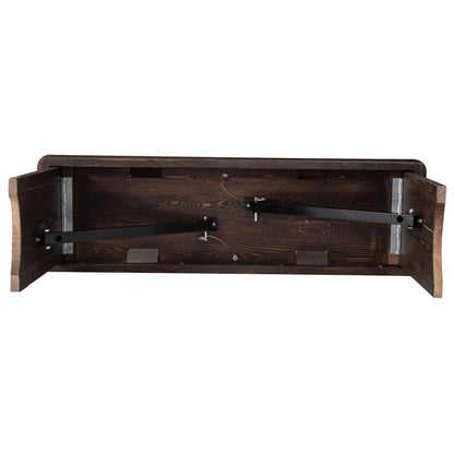 Flash Furniture XA-B-40X12-MG-GG 40" x 12" Mahogany Solid Pine Folding Farm Bench - View 10