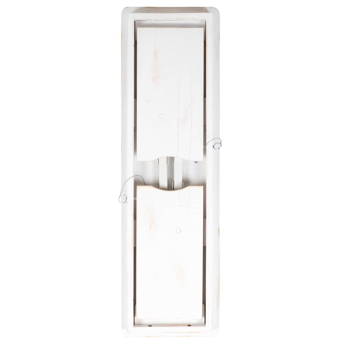 Flash Furniture XA-B-40X12-WH-GG 40" x 12" Antique Rustic White Solid Pine Folding Farm Bench - Portable Bench - View 14