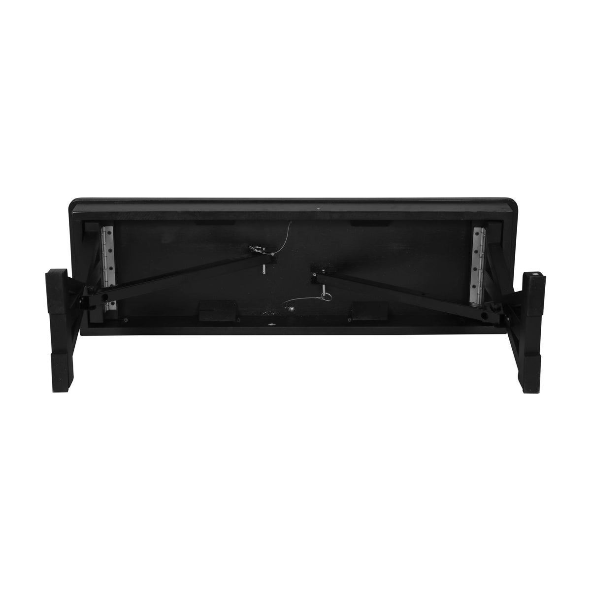 Flash Furniture XA-B-40X12-XLEGS-BW-GG 40" x 12" Antique Solid Pine Farmhouse Folding Bench in Black Wash - View 16