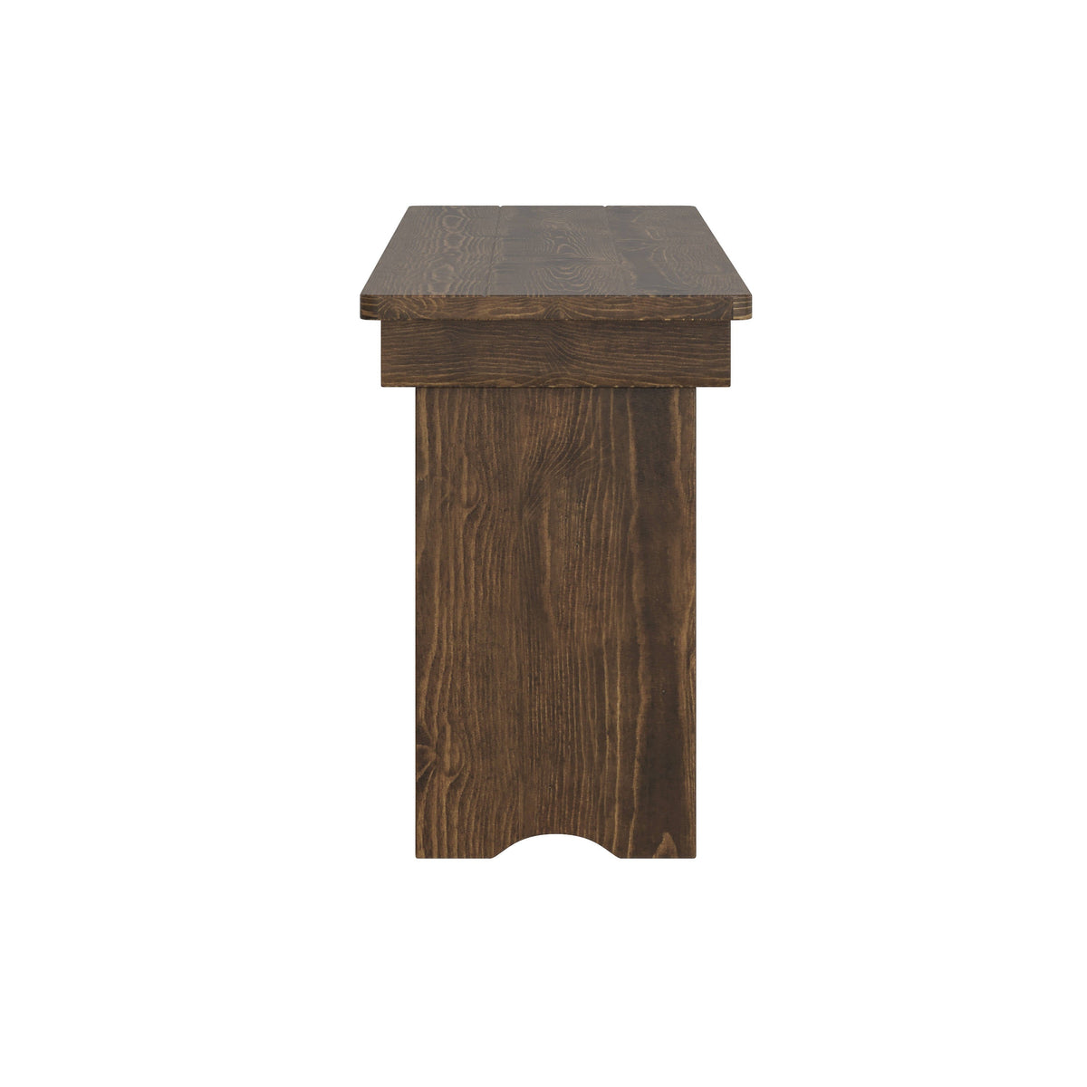 Flash Furniture XA-B-60X12-GG 60" x 12" Antique Solid Pine Farmhouse Folding Bench in Antique Rustic - View 12