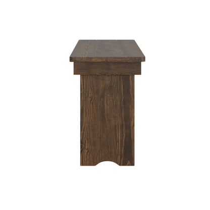 Flash Furniture XA-B-60X12-GG 60" x 12" Antique Solid Pine Farmhouse Folding Bench in Antique Rustic - View 12
