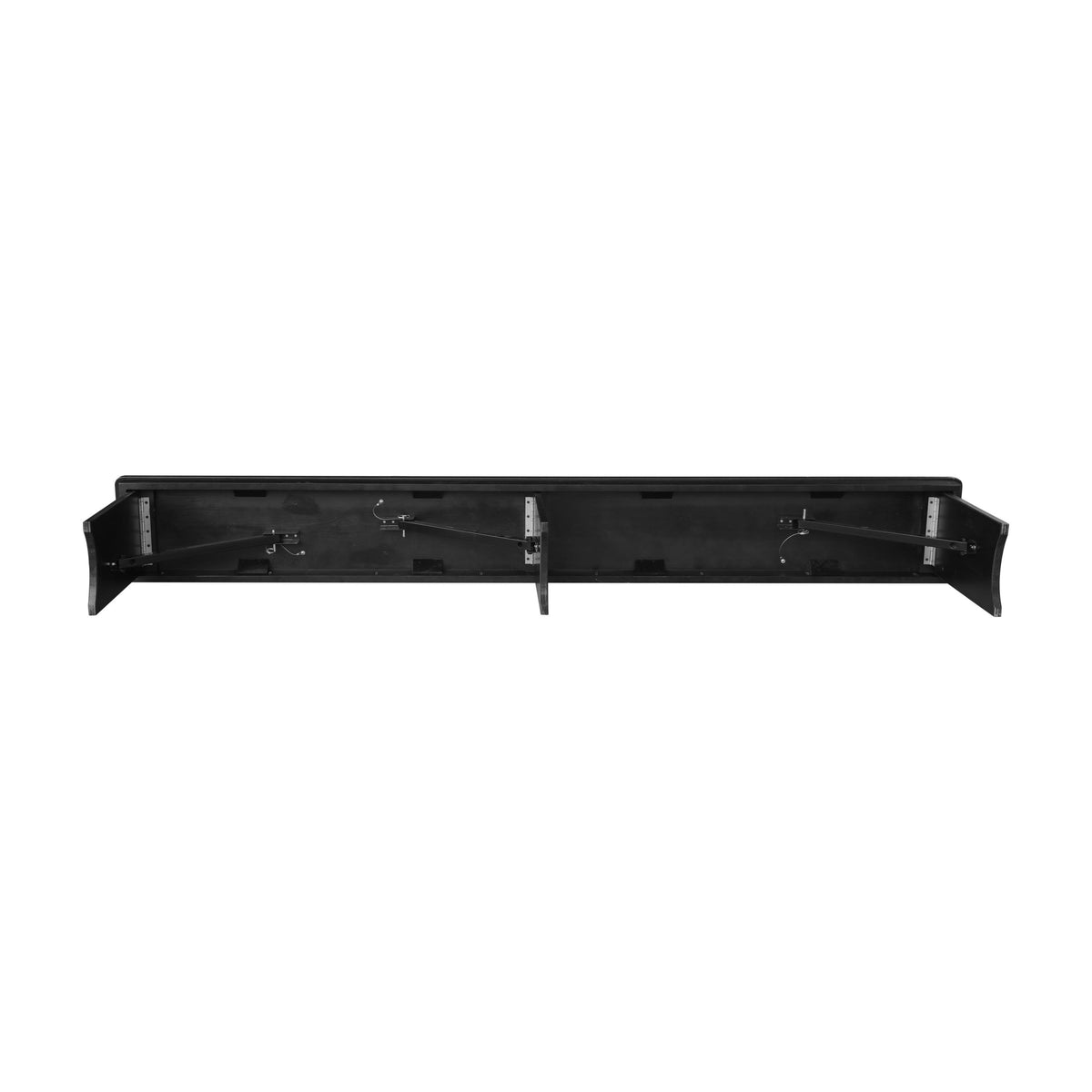 Flash Furniture XA-B-96X12-L-BW-GG 8' x 12" Antique Solid Pine Farmhouse Folding Bench in Black Wash - View 16