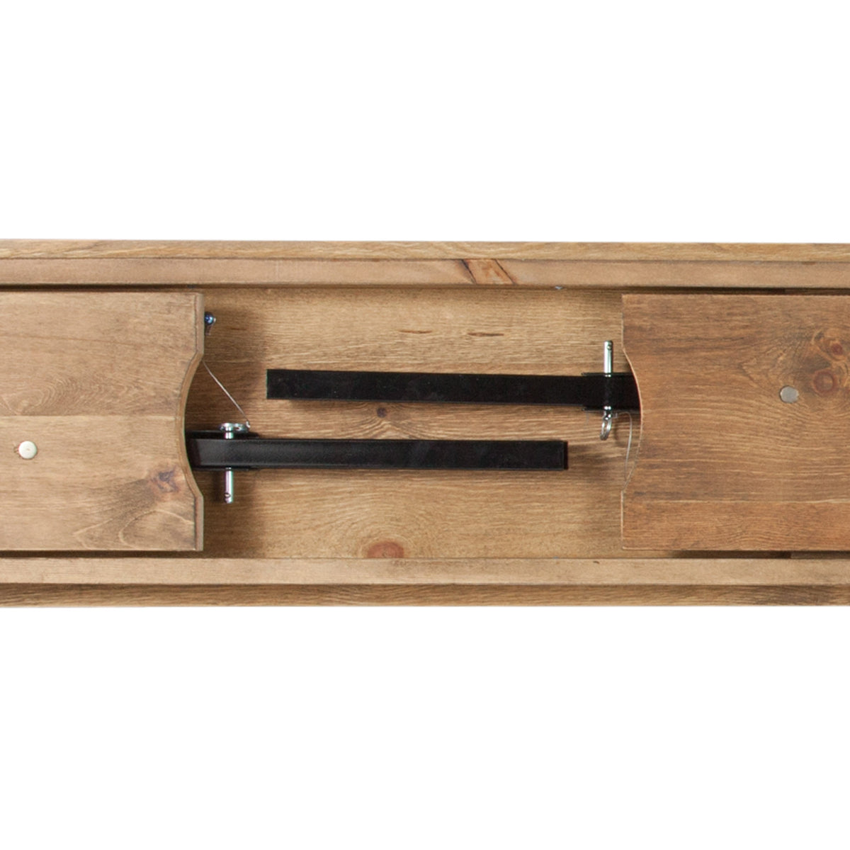 Flash Furniture XA-B-96X12-L-GG 8' x 12" Antique Rustic Solid Pine Folding Farm Bench with 3 Legs - View 8