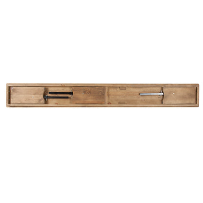 Flash Furniture XA-B-96X12-L-GG 8' x 12" Antique Rustic Solid Pine Folding Farm Bench with 3 Legs - View 10