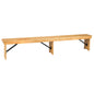 Flash Furniture XA-B-96X12-L-LN-GG 8' x 12" Solid Pine Folding Farm Bench with 3 Legs-Antique Rustic Light Natural - Main view
