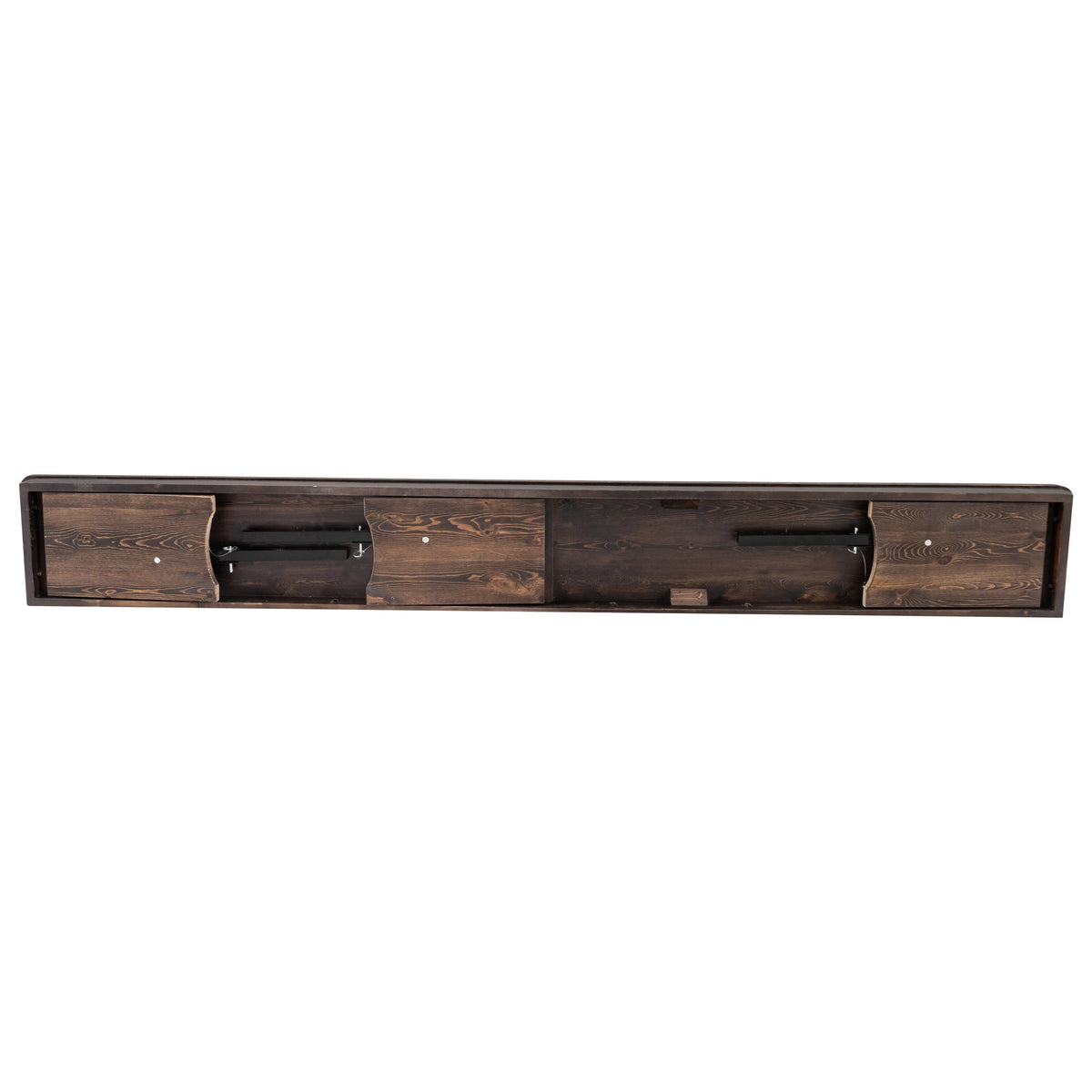 Flash Furniture XA-B-96X12-L-MG-GG 8' x 12" Solid Pine Folding Farm Bench with 3 Legs in Antique Rustic Mahogany - View 8